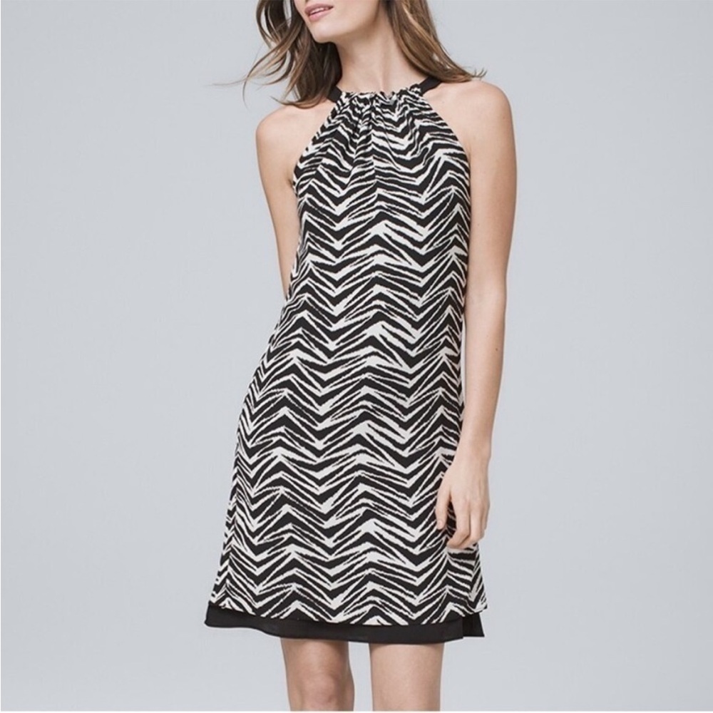 NWT White House Black Market Ultimate Reversible Geo/Solid Shift Dress